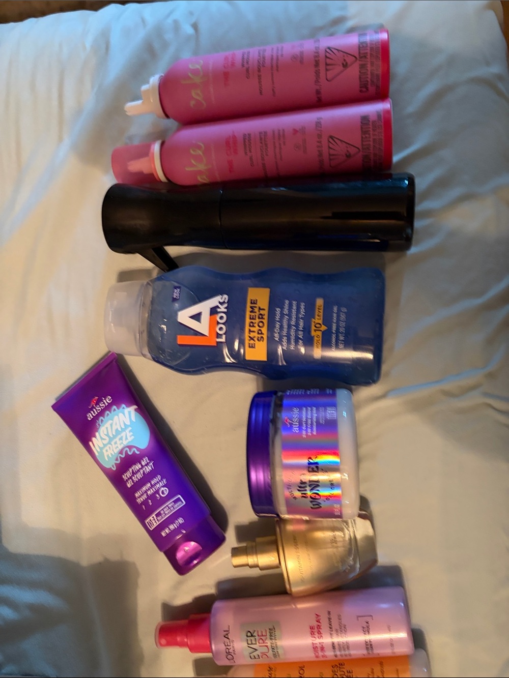 Lot of new to slightly used hair products geared towards curly hair